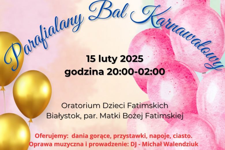 Parafialny Bal Karnawałowy 15.02.2025